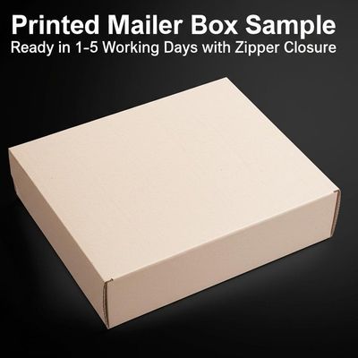 ซื้อ Printed Mailer Box Sample Ready in 1-5 Working Days with Zipper Closure online manufacture